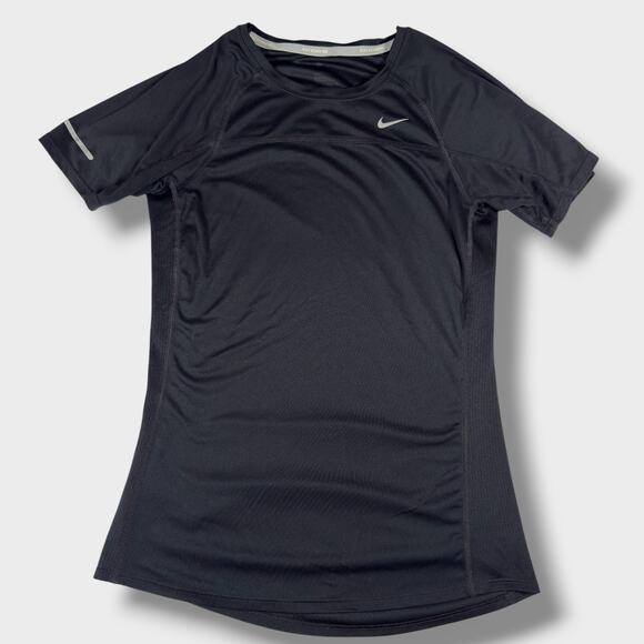 Nike Dri-FIT Shirt Women’s Small Black Athletic Running Tee Stretch Fit Top - Picture 2 of 7